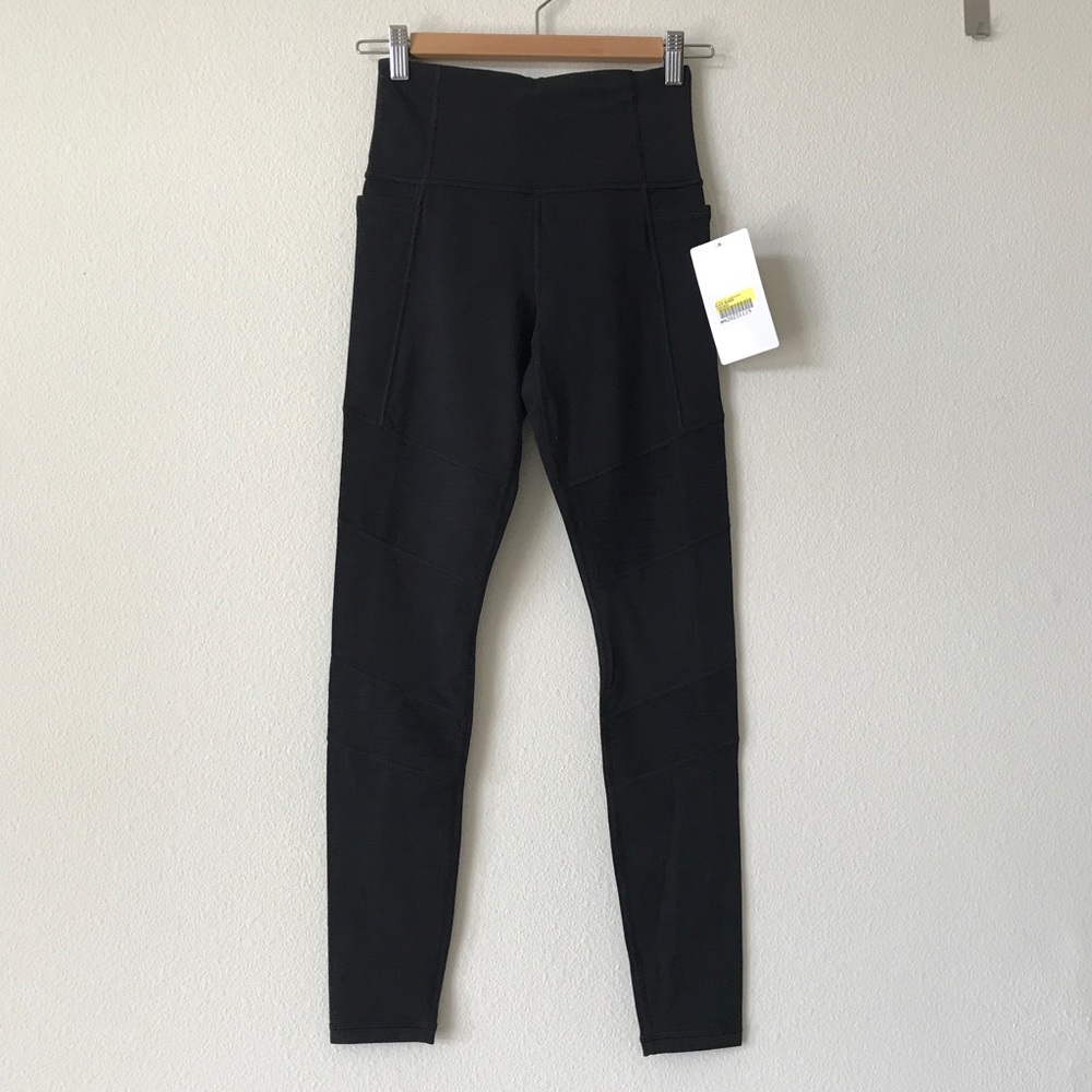 Athleta Inclination Moto Tight Leggings, black, XS